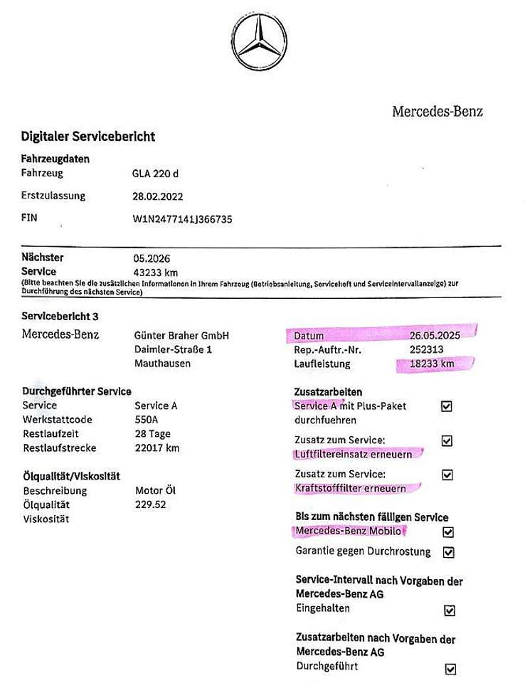 Mercedes-Benz GLA 220  d Aut. AMG-Line *MB Voll-Garantie, LED High.Per…